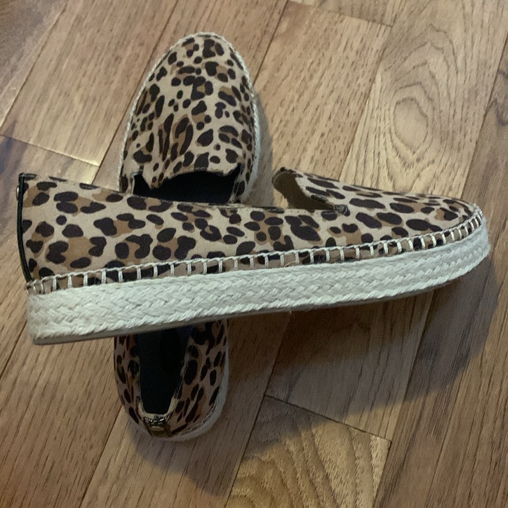 Leopard loafer espadrilles
